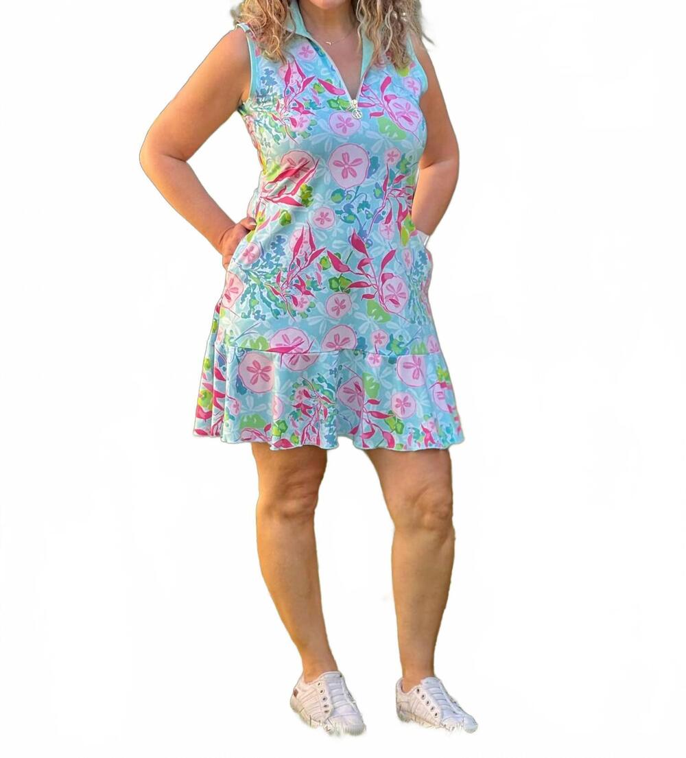 NEW ANA CLARE jackie swing mini dress in oceanus